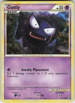 Pokemon Gastly 63/102 Triumphant Common NM - Image 1