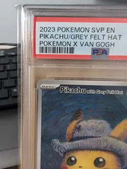 Pikachu x Van Gogh Grey Felt Hat - Promo #085 - 2003 Pokemon - PSA10 - GEM MINT - Image 2