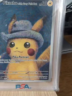 Pikachu x Van Gogh Grey Felt Hat - Promo #085 - 2003 Pokemon - PSA10 - GEM MINT - Image 4