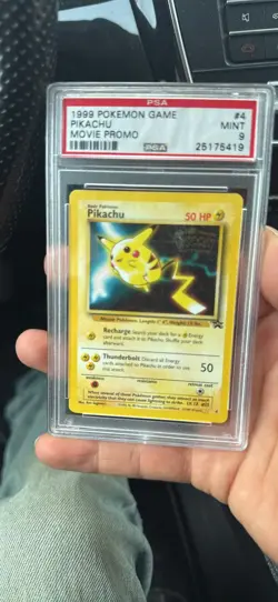 1999 Pokemon WOTC Movie Promo #4 Pikachu (Movie Promo) PSA 9 MINT - Image 1