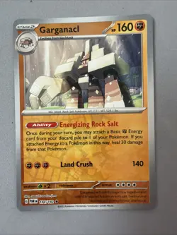 Pokemon TCG * Paradox Rift * 104/182 Garganacl REVERSE HOLO Rare * FRESH PK - Image 1