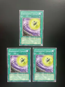 Yugioh Gravekeeper's Servant SRL-031 Unlimited Edition Common NM/LP Playset X3 - Image 1
