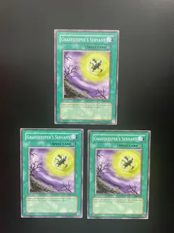 Yugioh Gravekeeper's Servant SRL-031 Unlimited Edition Common NM/LP Playset X3 - Image 3