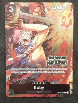 One Piece Card Game - Koby - Special Offline Partecipant Tournament Promo - Image 1