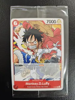 One Piece Card Game Monkey D. Luffy Super Pre-Release P-001 Promo - Image 1