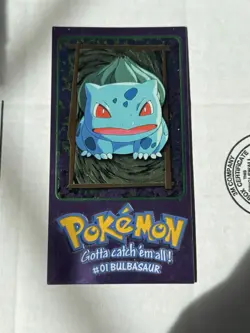 Vintage Pokemon Card BULBASAUR TOPPS TV Animation Edition 3 of 5 Jumbo Holo - Image 1