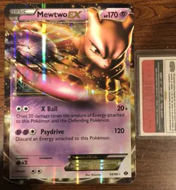 RARE Jumbo Giant Mewtwo HOLO EX Pokemon Card 54/99 Box Topper. OVERSIZED - Image 1