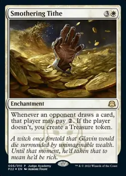 Smothering Tithe -Foil Light Play MTG Promos: Judge - Image 1