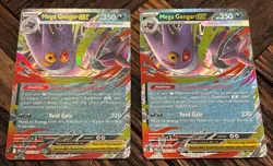 2x Holo MEGA GENGAR EX Card DOUBLE RARE 056/094 • Pokemon ME: Phantasmal Flames - Image 1