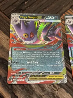 2x Holo MEGA GENGAR EX Card DOUBLE RARE 056/094 • Pokemon ME: Phantasmal Flames - Image 2