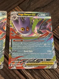 2x Holo MEGA GENGAR EX Card DOUBLE RARE 056/094 • Pokemon ME: Phantasmal Flames - Image 3
