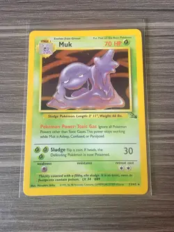 Muk 13/62 Fossil Unlimited Holo Rare Edition 1999 Wotc Vintage Pokemon TCG Card - Image 1