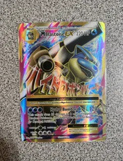 Pokemon TCG Mega-Blastoise-EX Evolutions Holo Full Art Ultra Rare Card 102/108 - Image 1