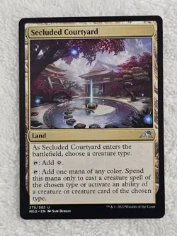 MTG Secluded Courtyard #275 Kamigawa Neon Dynasty Magic Card U NM - Image 2