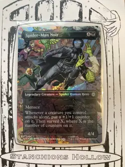 MTG Spider-Man Noir (Borderless, Foil) - Marvel's Spider-Man (SPM) U 0204 - Image 1