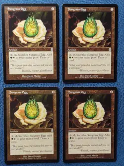 MTG 4x Sungrass Egg x4 LP Odyssey Magic the Gathering Playset - Image 1