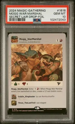 MTG Secret Lair FOIL #1618 - Mogg War Marshal PSA 10 GEM MINT ?? - Image 1