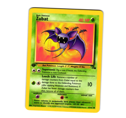 Pokemon Zubat 57/62 1st Edition Fossil Regular LP - Image 1