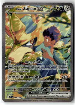 Hop's Zacian ex 186/159 Sv09: Journey Together Holo Pokemon NM - Image 1