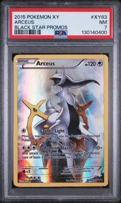 2015 Pokemon XY Black Star Promos #XY83 Arceus PSA NM 7 - Image 1