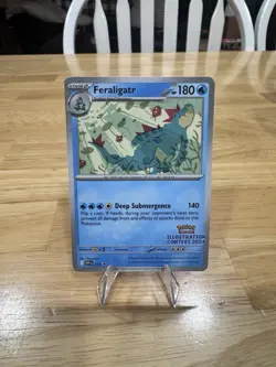 Pokemon Feraligatr 213 Black Star Promo Illustration Contest 2024 NM - Image 1
