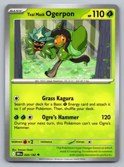 Pokemon TCG SV10: Destined Rivals Teal Mask Ogerpon 026/182 - Image 1