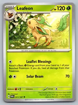 Pokemon TCG SV06: Twilight Masquerade Leafeon 011/167 - Image 1