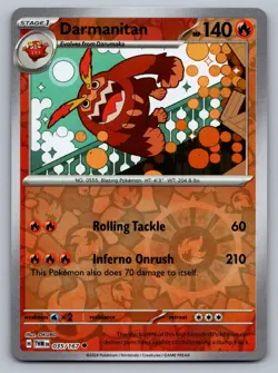 Pokemon TCG SV06: Twilight Masquerade Darmanitan 035/167 Reverse Holo - Image 1