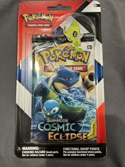 Pokemon TCG Cosmic Eclipse Chilling Reign 2 Booster Blister Pack Celebi Pin New - Image 2