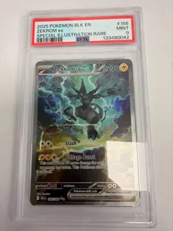 Pokemon EX English 166/086 Zekrom SIR PSA 9 Mint Black Bolt - Image 1