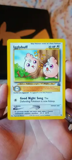 Pokemon 2001 Promo Black Star League #36 Iggybuff - Image 1