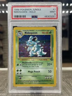 1999 POKEMON JUNGLE #7 NIDOQUEEN-HOLO PSA 9 - Image 1