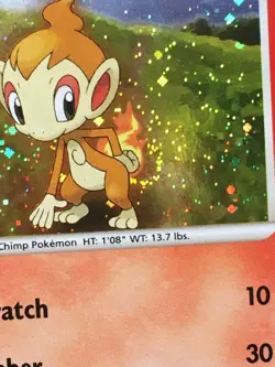Pokemon TCG Chimchar 76/130 Cosmos Holo Diamond & Pearl Base Fart Swirl LP - Image 3