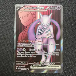 Pokemon TCG Team Rockets Mewtwo EX 213/182 Full Art English - Image 1