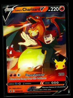 Pokemon SWSH Black Star Promos Lance's Charizard V #SWSH133 NM - Image 1