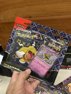 LOT 4 Pokemon TCG Paldean Fates Tech Sticker Collection Blister Pack Set 12Packs - Image 5