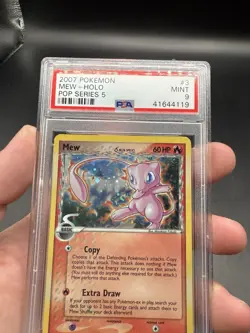 2007 Pokemon Pop Series 5 Mew Holo #3 PSA 9 Mint Swirl! - Image 4