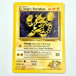 Lt. Surge's Electabuzz 27/132 MINT Rare Gym Heroes Non Holo Vintage Pokemon TCG - Image 1