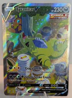 Tyranitar V (Alternate Full Art) 155/163 Pokemon Swsh05: Battle Styles Holo NM - Image 1