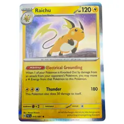 Raichu 019/091 Holo Rare Scarlet & Violet Paldean Fates Pack Fresh Near Mint NM - Image 1