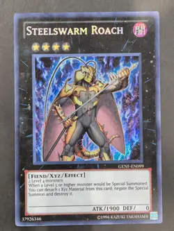 YUGIOH STEELSWARM ROACH SECRET RARE EXCELLENT GENF-EN099 NA PRINT - Image 1