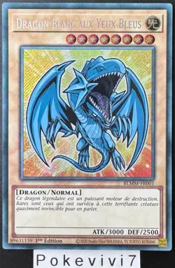 Carte YU-GI-OH! DRAGON BLANC AUX YEUX BLEUS BLMM-FR001 Secret Rare NEUF - Image 1