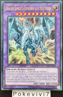 Carte YU-GI-OH! DRAGON JUMELE D'EXPLOSION AUX YEUX BLEUS LCKC-FR058 UR NEUF - Image 1