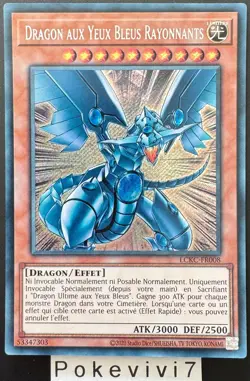 Carte YU-GI-OH! DRAGON AUX YEUX BLEUS RAYONNANTS LCKC-FR008 Secret Rare NEUF - Image 1