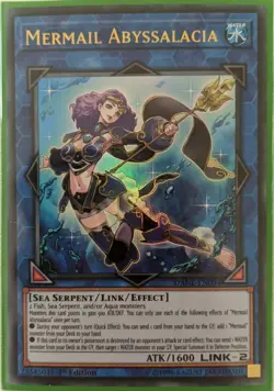 YuGiOh Mermail Abyssalacia Ultra Rare 1st Edition DANE-EN094 NM - Image 1