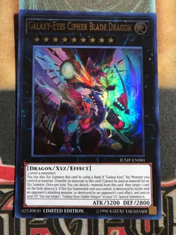 Yugioh Galaxy-Eyes Cipher Blade Dragon JUMP-EN081 Ultra Rare - Image 1