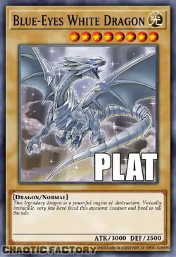 YUGIOH RA04-EN108 Blue-Eyes White Dragon MVP1 ART Platinum Secret Rare 1st Editi - Image 1