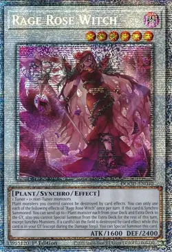 YUGIOH DOOD-EN040 Rage Rose Witch Starlight Rare 1st Edition NM - Image 1