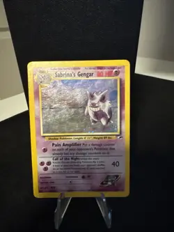Pokemon TCG Sabrina's Gengar Holo Rare Card 14/132 Gym Heroes Damaged - Image 1