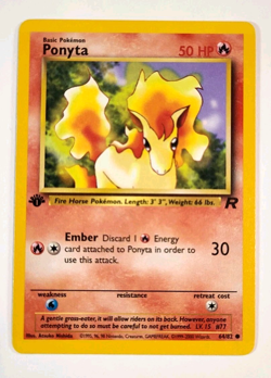 Ponyta - 1st Edition - 64/82 - Team Rocket - Vintage WotC Era Pokemon Card - Image 1